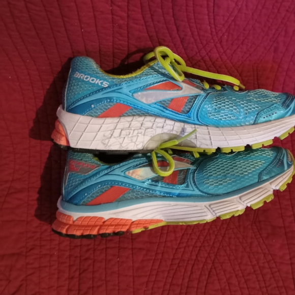 Brooks Ravenna 5 Women's 8.5 M Running Shoes. Aqua,Coral,Lime.       FF216 - Picture 3 of 9